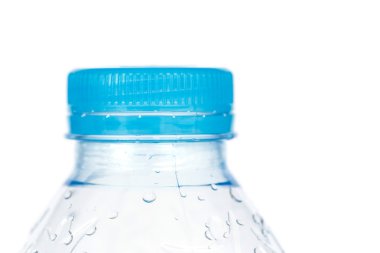 Mavi plastik şişe kapağı kapatın