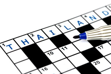 Bulmaca, çözme Tayland yakın çekim