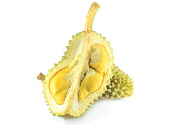 Durian beyaz arkaplanda izole edildi