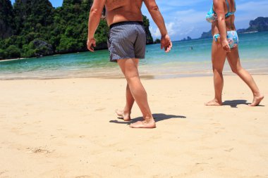Railay beach, krabi, andaman Denizi Tayland