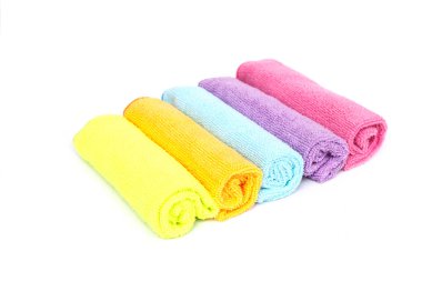 Temizlik için renk mikrofiber bezler
