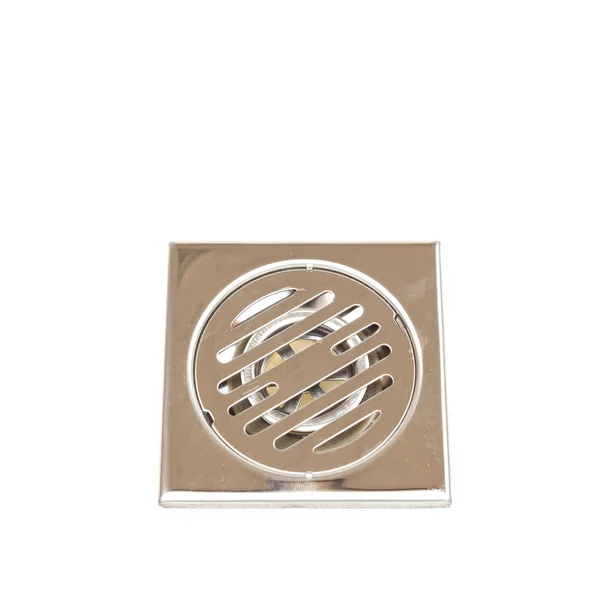 Stainless steel floor drain — Stock Photo, Image