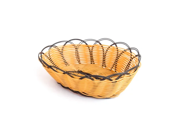 Plastic basket isolated on white background — Stock Photo, Image