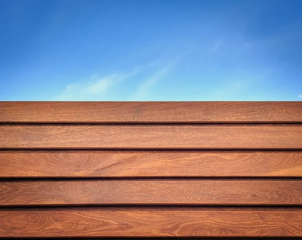 Teak wood plank texture for background — Stock Photo, Image