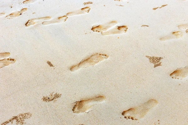 Footprint on sand at the beach — Stock Photo, Image