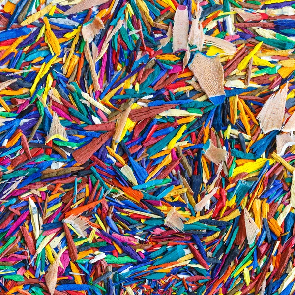 Close up colorful pencil shavings for background — Stock Photo, Image