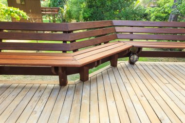 Wooden bench clipart