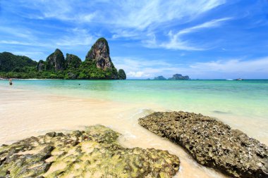 Railay beach, krabi, andaman Denizi Tayland