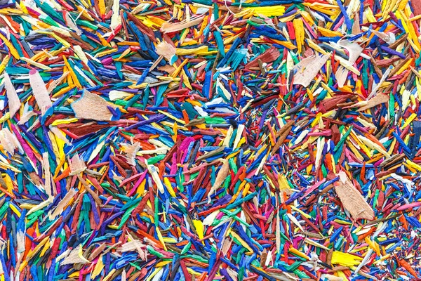 Close up colorful pencil shavings for background — Stock Photo, Image