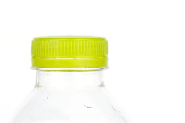 Close up green cap of plastic bottle — Stock Photo, Image