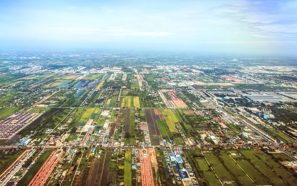 City in Thailand taken from plane — Stock Photo, Image