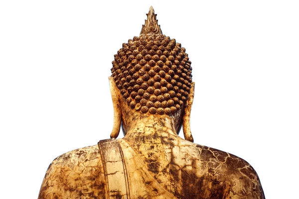 Parte posteriore del grande Buddha nel vecchio tempio in Thailandia — Foto Stock