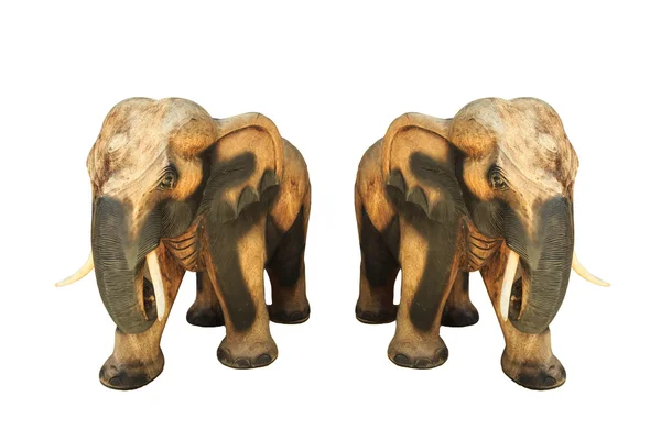 Wooden elephant Thai handmade — Stock Photo, Image