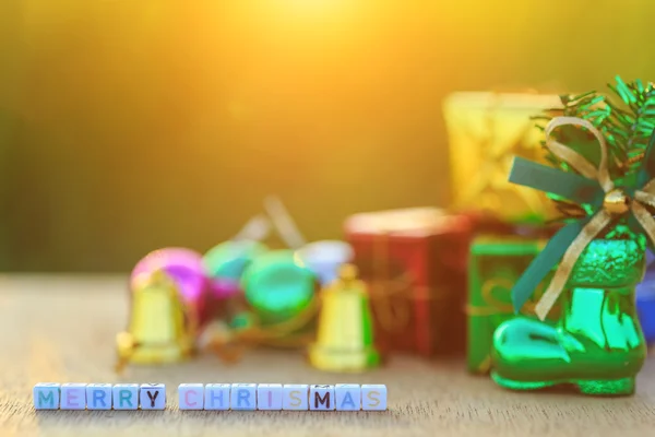 Joyeux Noël écrit en perles de lettre — Photo