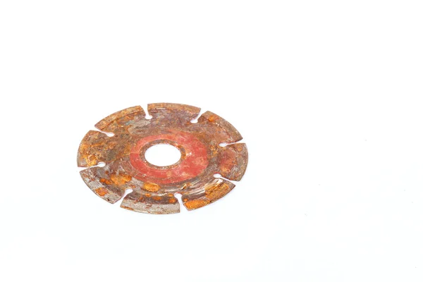 Rotating metal blade of circular saw — Stock Photo, Image