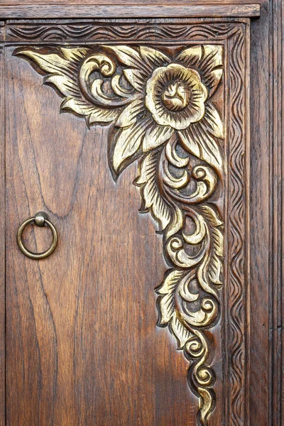 Thai style door carving — Stock Photo, Image