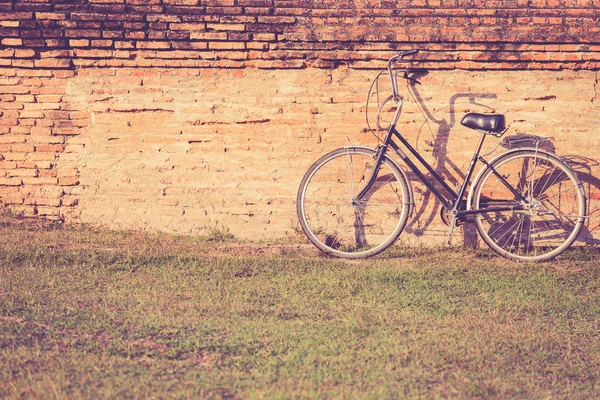 Oldtimer-Fahrrad im historischen Park von Sukhothai — Stockfoto