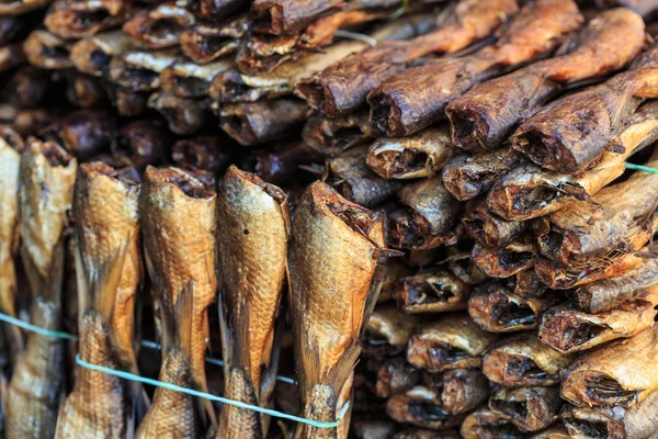 Dry fish on market