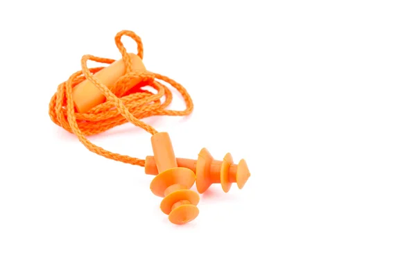 Orange ear plugs — Stock Photo, Image