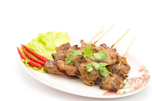 Thaise stijl gegrild varkensvlees — Stockfoto