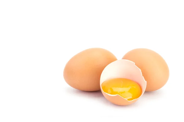 Жовтий зламаною яйце — стокове фото