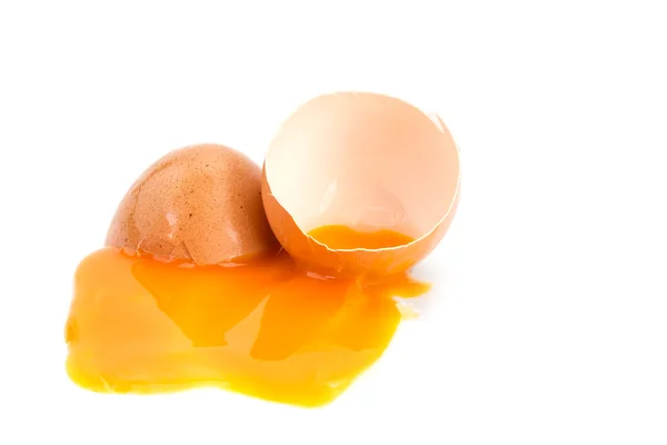 Yellow Broken egg — Stock Photo, Image