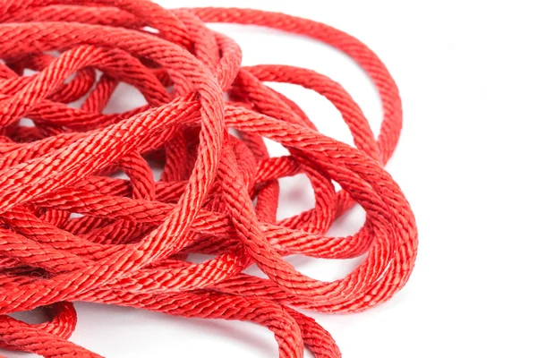Tangled Red rope — Stock Photo, Image