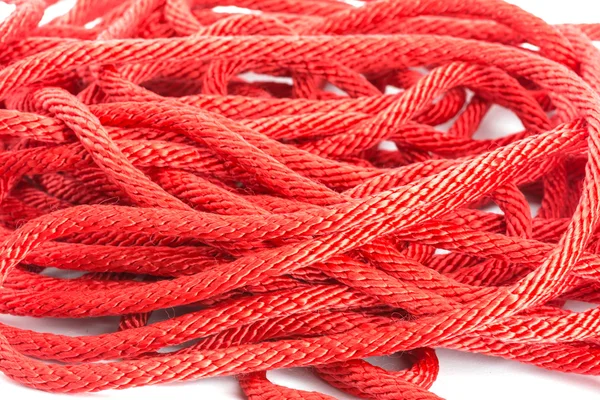 Aggrovigliato corda rossa — Foto Stock