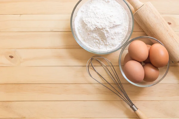 Zutaten zum Kuchenbacken — Stockfoto