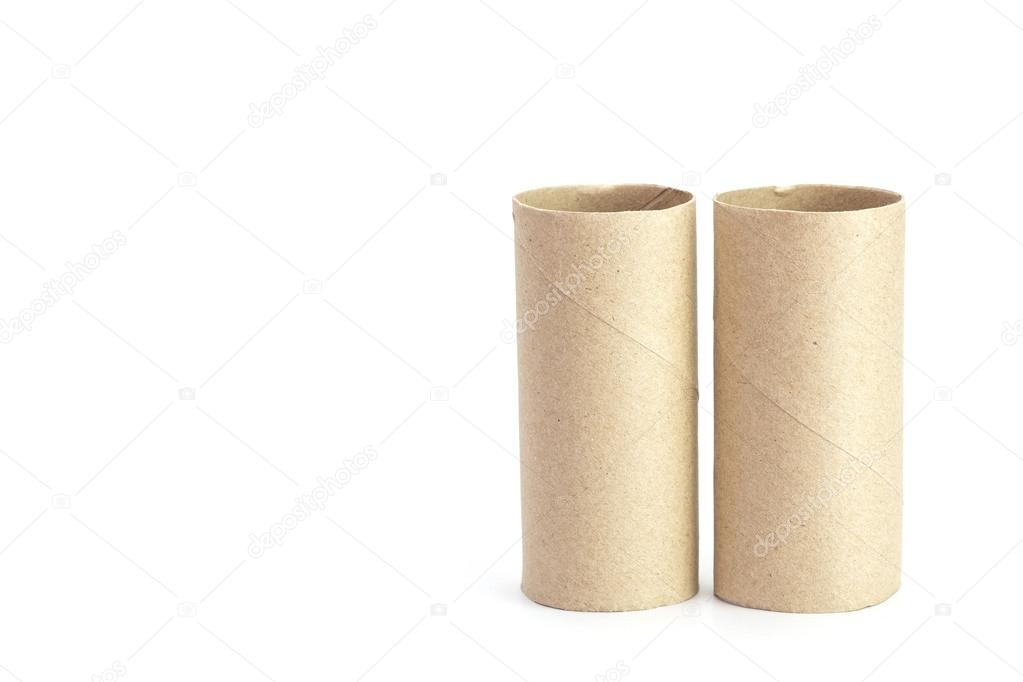 Paper tubes of toilet paper