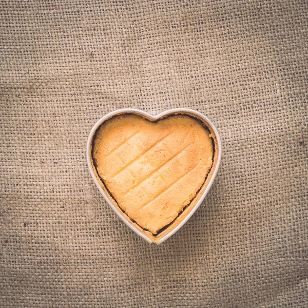 Heart butter cake — Stock Photo, Image