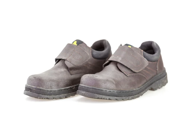 Fekete biztonsági cipők — Stock Fotó