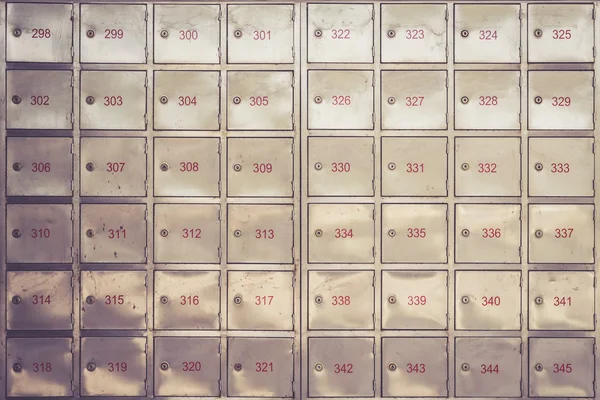 Post boxes with numbers — Stock Photo, Image