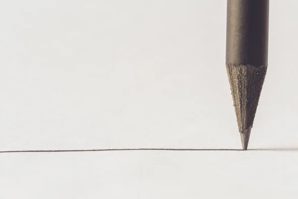 Black pencil with stroke — Stock Photo, Image