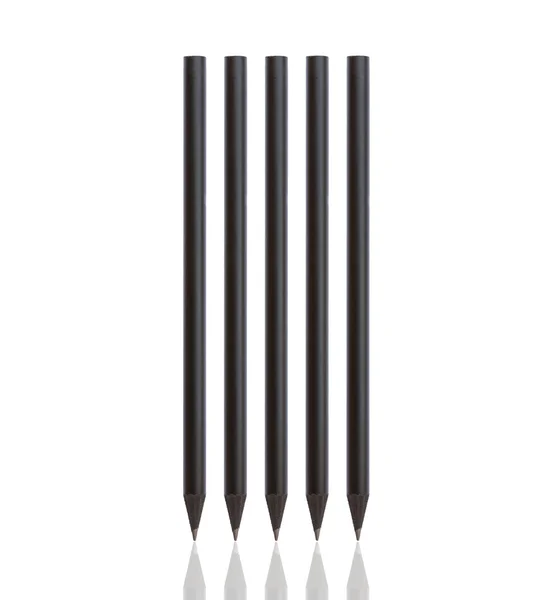Gruppo di matite nere — Foto Stock