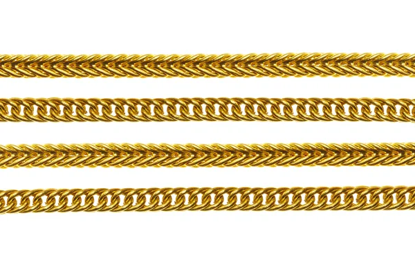 Gold shiny necklace — Stock Photo, Image