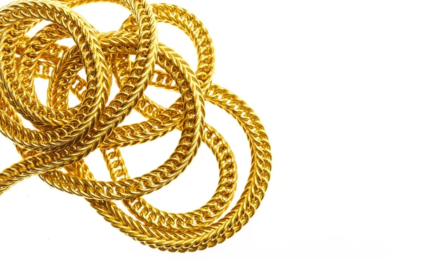 Gold glänzende Halskette — Stockfoto