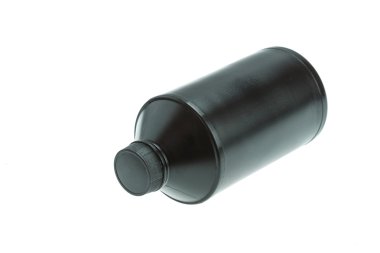 Black plastic bottle