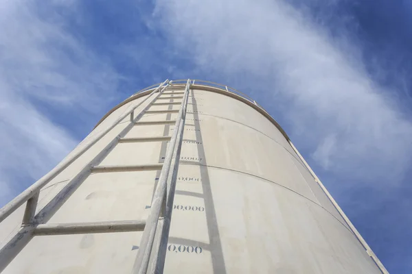 High steel ladder on water tank — Stock Photo, Image