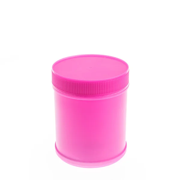 Pink plastic bottle of detergent — Stock Photo, Image