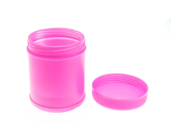 Rosa Plastikflasche mit Waschmittel — Stockfoto