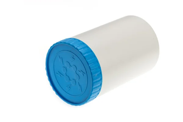 Пластикова пляшка медицини з шапочкою — стокове фото