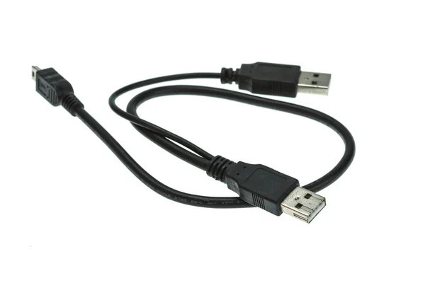 Cable USB negro — Foto de Stock