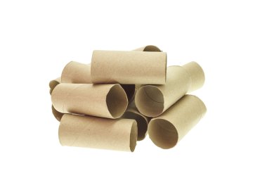 Kağıt tüpleri yığınını