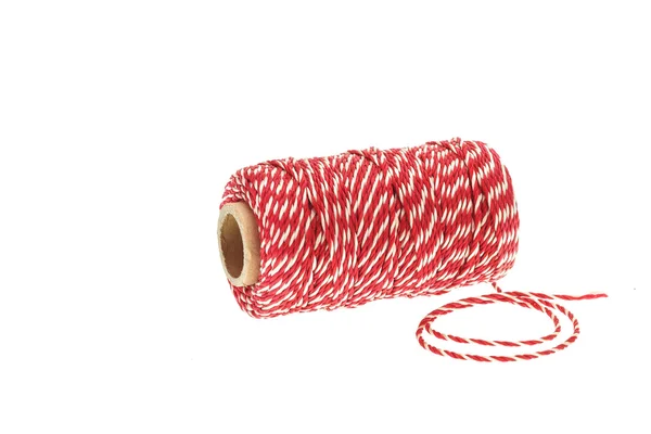 Рулон червоної мотузки — стокове фото