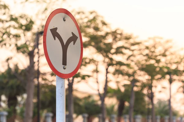 Ronde verkeersbord — Stockfoto