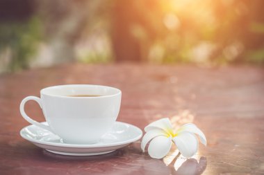 Bahçe Beyaz kahve Kupası