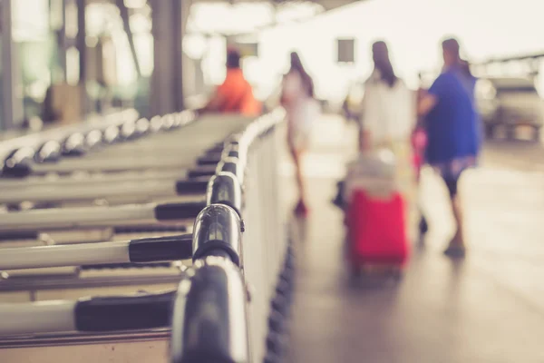 trolleys luggage with passengers