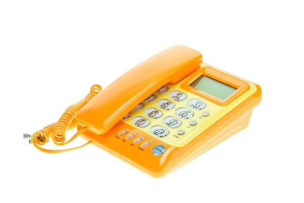 Orange home telephone — Stock Photo, Image