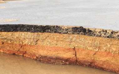 bozuk asfalt aşınmış